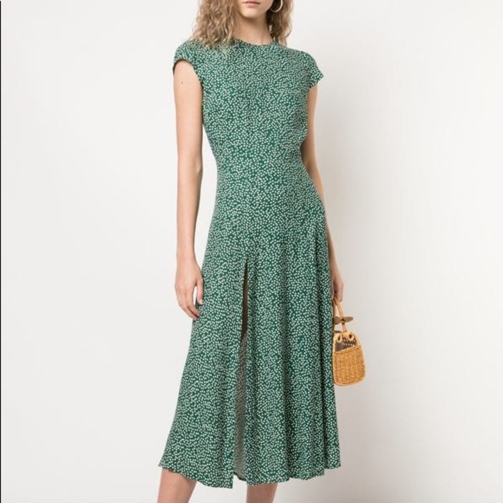 Reformation Gavin Emerald Green Dress (NWT)